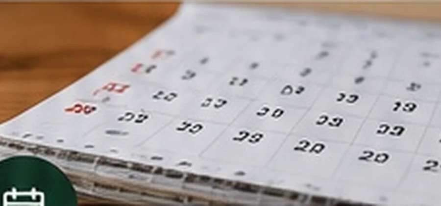 Kalender auf einem Tisch